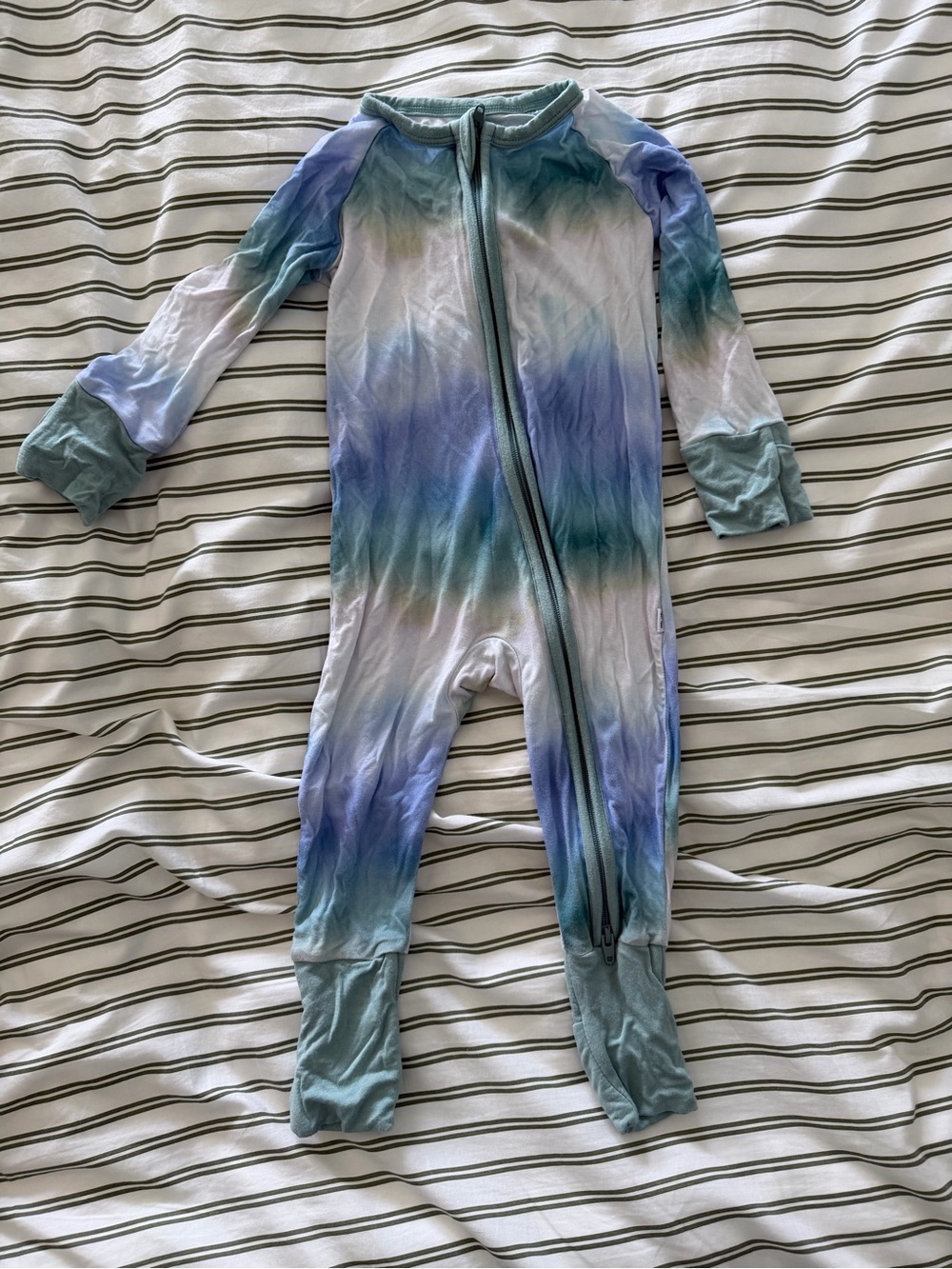 Little sleepies blue cosmic mist zippy 3-6 months